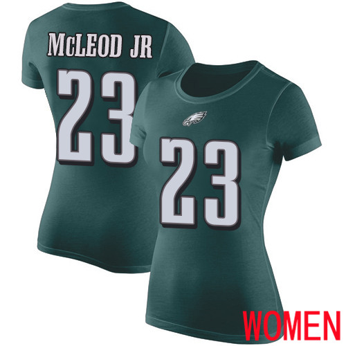 Women Philadelphia Eagles #23 Rodney McLeod Green Rush Pride Name and Number NFL T Shirt